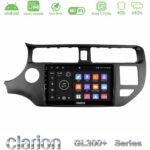 Clarion GL300+ Series 4Core Android ClarionOS 4+64GB  Kia Rio 2011-2015 Navigation Multimedia Tablet 9"
