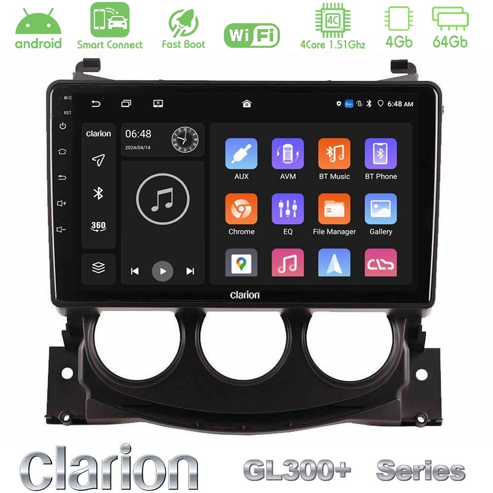 Clarion GL300+ Series 4Core Android ClarionOS 4+64GB  Nissan 370Z 2009-2013 Navigation Multimedia Tablet 9"
