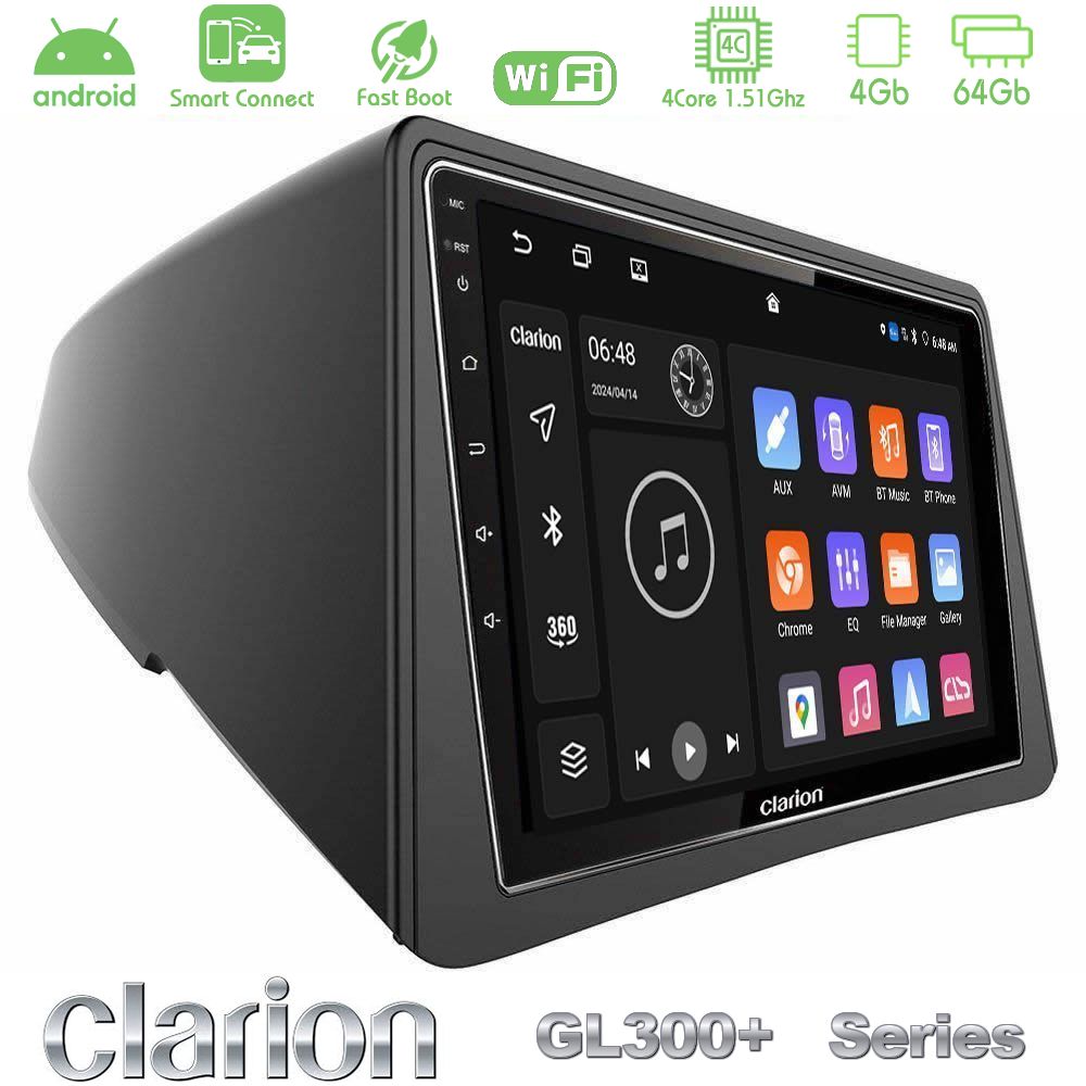 Clarion GL300+ Series 4Core Android ClarionOS 4+64GB  Opel Mokka Navigation Multimedia Tablet 9"