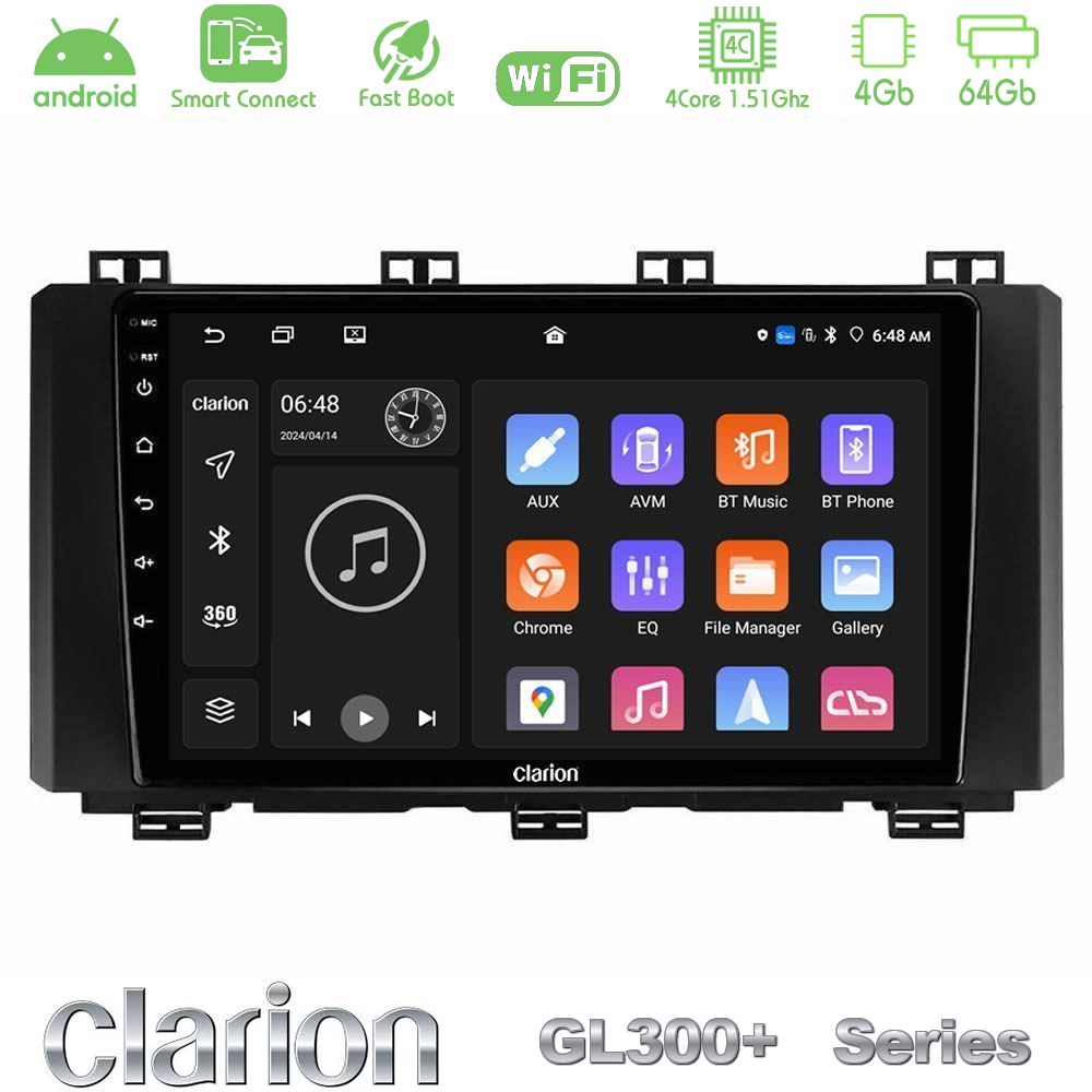 Clarion GL300+ Series 4Core Android ClarionOS 4+64GB  Seat Ateca 2017-2021 Navigation Multimedia Tablet 9"