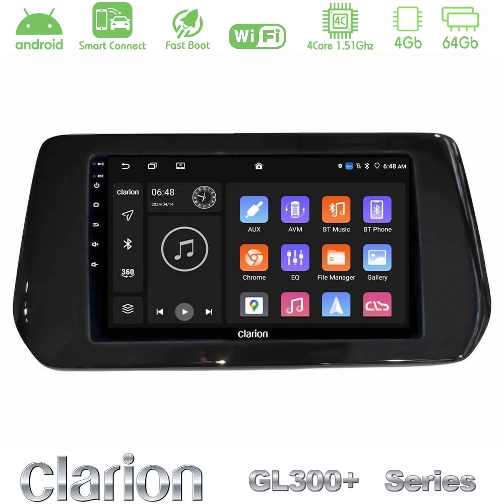 Clarion GL300+ Series 4Core Android ClarionOS 4+64GB  Suzuki Swift 2024-> Navigation Multimedia Tablet 9"