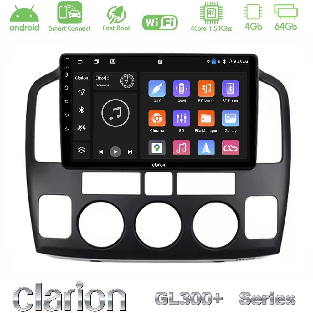 Clarion GL300+ Series 4Core Android ClarionOS 4+64GB  Suzuki Grand Vitara 2003-2005 Navigation Multimedia Tablet 9"