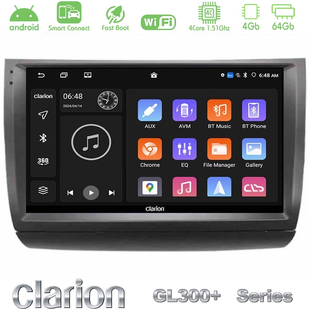 Clarion GL300+ Series 4Core Android ClarionOS 4+64GB  Toyota Prius 2004-2009 Navigation Multimedia Tablet 9"
