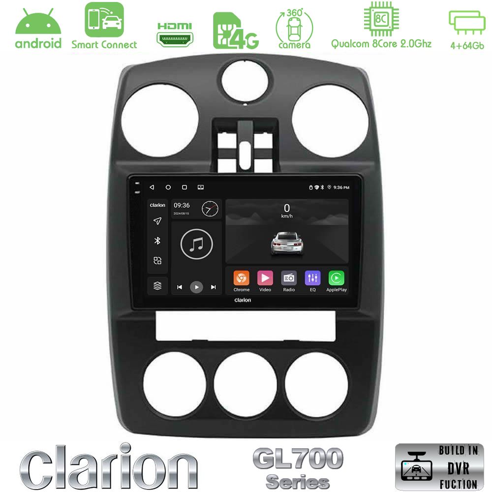 Clarion GL700 Series Chrysler PT-Cruiser 2000-2005 8Core Android ClarionOS 4+64GB Navigation Multimedia Tablet 9" Με Carplay & Android Auto Με Carplay & Android Auto