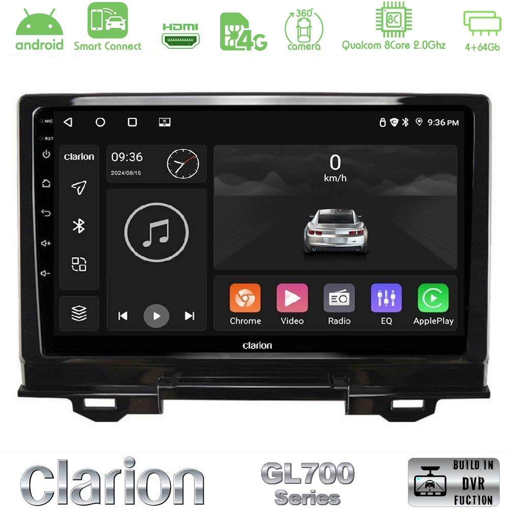 Clarion GL700 Series 8Core Android ClarionOS 4+64GB Honda HR-V 2021-> Navigation Multimedia Tablet 9" Με Carplay & Android Auto