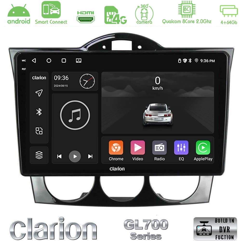Clarion GL700 Series 8Core Android ClarionOS 4+64GB Mazda RX8 2003-2008 Navigation Multimedia Tablet 9" Με Carplay & Android Auto