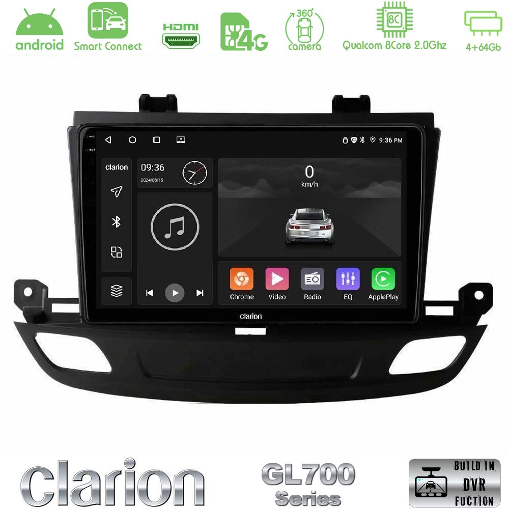 Clarion GL700 Series 8Core Android ClarionOS 4+64GB Opel Insignia 2 2017-2020 Navigation Multimedia Tablet 9" Με Carplay & Android Auto