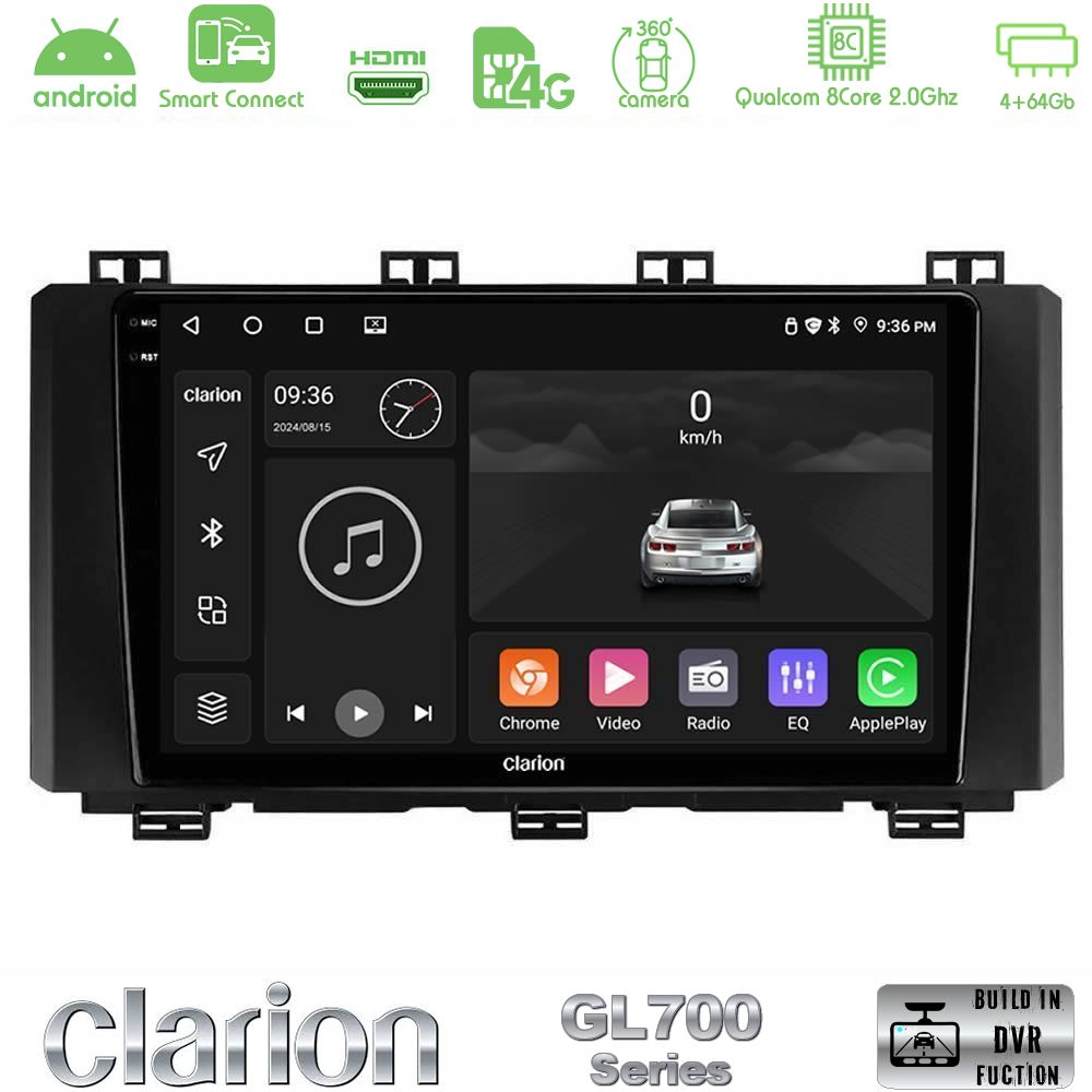 Clarion GL700 Series 8Core Android ClarionOS 4+64GB Seat Ateca 2017-2021 Navigation Multimedia Tablet 9" Με Carplay & Android Auto