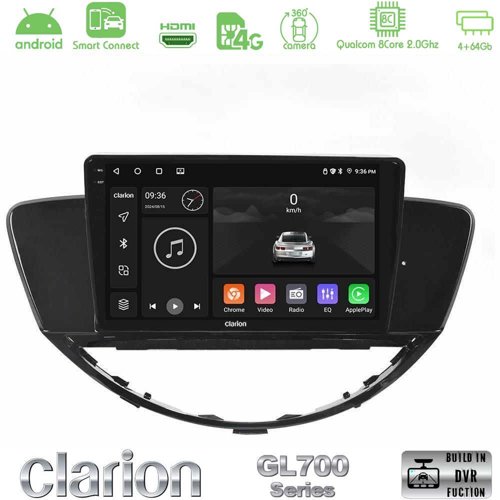 Clarion GL700 Series 8Core Android ClarionOS 4+64GB Subaru Tribeca 2007-2014 Navigation Multimedia Tablet 9" Με Carplay & Android Auto