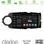 Clarion GL700 Series 8Core Android ClarionOS 4+64GB Toyota Yaris Navigation Multimedia Tablet 9" (Μαύρο Χρώμα) Με Carplay & Android Auto