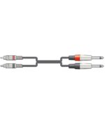 2R-2M6J150 Καλώδια Ήχου 2 x 6.3mm Mono Jack - 2 x RCA 1,5m (Τεμάχιο)