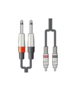 2R-2M6J150 Καλώδια Ήχου 2 x 6.3mm Mono Jack - 2 x RCA 1,5m (Τεμάχιο) - Image 2