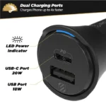 Scosche CPDCA32-SP Dual-Port USB-C & USB-A Car Charger - Image 4