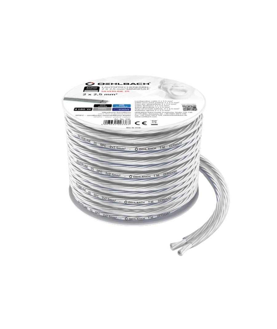 Oehlbach Silverline SP-25 Επαργυρωμένο Καλώδιο Ηχείων 2 x 2.5 mm² 8m (Τεμάχιο)