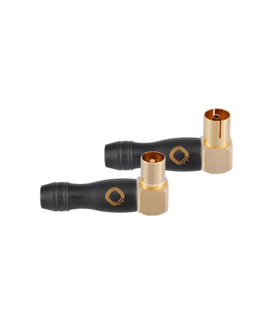 Oehlbach Transmission Shift Υψηλής Ποιότητας Συνδέσεις Κεραίας Male/female angled Black (2 Τεμάχια)