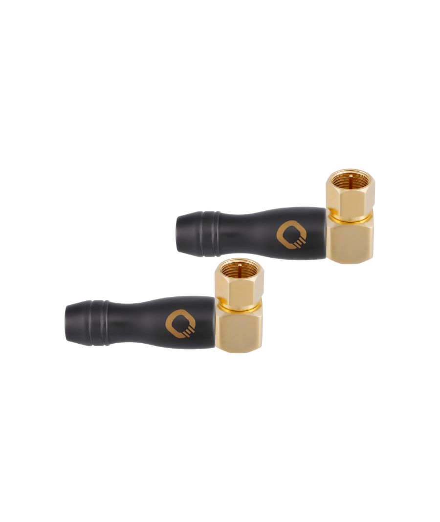 Oehlbach Transmission Shift F High quality F-connector male/male angled Black (2 Τεμάχια)