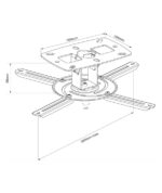 AvLink PJM80 Στήριγμα Οροφής Προβολέα (Τεμάχιο) - Image 3