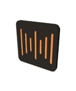 Audiodesigner Ecoplan Sounder Line Black/Orange Ηχοαπορροφητικά Πάνελ Πολυεστέρα 600x600x40 mm / 1.44 τ.μ. (4 Τεμάχια) - Image 3