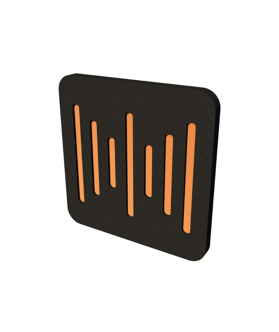 Audiodesigner Ecoplan Sounder Line Black/Orange Ηχοαπορροφητικό Πάνελ Πολυεστέρα 600x600x40 mm / 0,36 τ.μ.