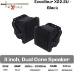 Excalibur X22.2UB Ηχεία Εσωτερικού/Εξωτερικού χώρου 3'' Black (Ζεύγος) - Image 4