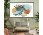 FITUEYES Collector TC78 White Επιδαπέδια Βάση Τηλεόρασης 55"-78" με Ροδάκια & Ράφια Οργάνωσης - Image 2