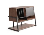 FITUEYES Eiffel RS10 Pro Walnut Retro Βάση Πικάπ & Αποθήκευσης Δίσκων Βινυλίου