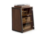 FITUEYES Eiffel V2 AS07 Πολυτελές HIFI Rack με Πορτάκια Walnut - Image 2