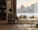 FITUEYES Eiffel V2 AS07 Πολυτελές HIFI Rack με Πορτάκια Walnut - Image 4