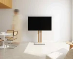 FITUEYES Zen FT65 White Επιδαπέδια Βάση Τηλεόρασης 32"-65" με Ξύλινη Βάση & Ρυθμιζόμενο Ύψος - Image 2