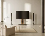 FITUEYES Zen FT88 Black Επιδαπέδια Βάση Τηλεόρασης 55"-88" με Ξύλινη Βάση & Ρυθμιζόμενο Ύψος - Image 2