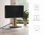 FITUEYES Zen FT88 Black Επιδαπέδια Βάση Τηλεόρασης 55"-88" με Ξύλινη Βάση & Ρυθμιζόμενο Ύψος - Image 3