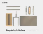 FITUEYES Zen FT88 Morandi Grey Επιδαπέδια Βάση Τηλεόρασης 55"-88" με Ξύλινη Βάση & Ρυθμιζόμενο Ύψος - Image 4