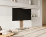 FITUEYES Zen FT88 Morandi Grey Επιδαπέδια Βάση Τηλεόρασης 55"-88" με Ξύλινη Βάση & Ρυθμιζόμενο Ύψος - Image 2