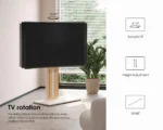 FITUEYES Zen FT88 White Επιδαπέδια Βάση Τηλεόρασης 55"-88" με Ξύλινη Βάση & Ρυθμιζόμενο Ύψος - Image 4