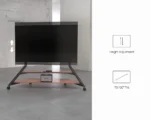 FITUEYES Eiffel V2 FT100 Walnut Επιδαπέδια Βάση Τηλεόρασης 75"-100" με Ρόδες - Image 4