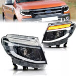 FULL LED HEADLIGHTS FORD RANGER ΦΑΝΑΡΙΑ DYNAMIC Τ6 2012-2015 ΕΡΓΟΣΤΑΣΙΑΚΗ ΕΦΑΡΜΟΓΗ PLUG & PLAY LEDEVO 2 ΤΜΧ