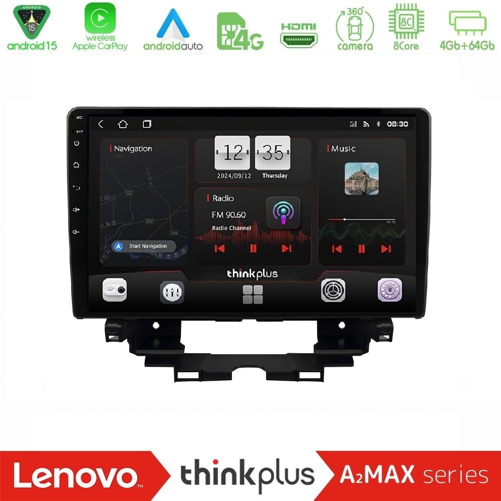 Lenovo Thinkplus A2MAX Series 8Core Android15 4+64GB  Renault Kangoo / Nissan Townstar 2022-> Navigation Multimedia Tablet 10"