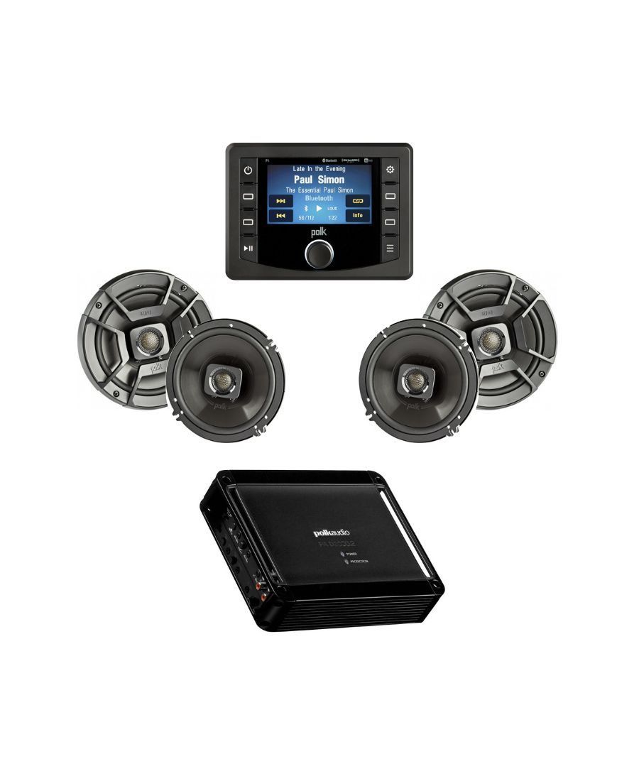 Πακέτο Marine Polk Audio με Πηγή Ήχου P1, Ηχεία DB652 και Ενισχυτή PA D2000.2 (Σετ)
