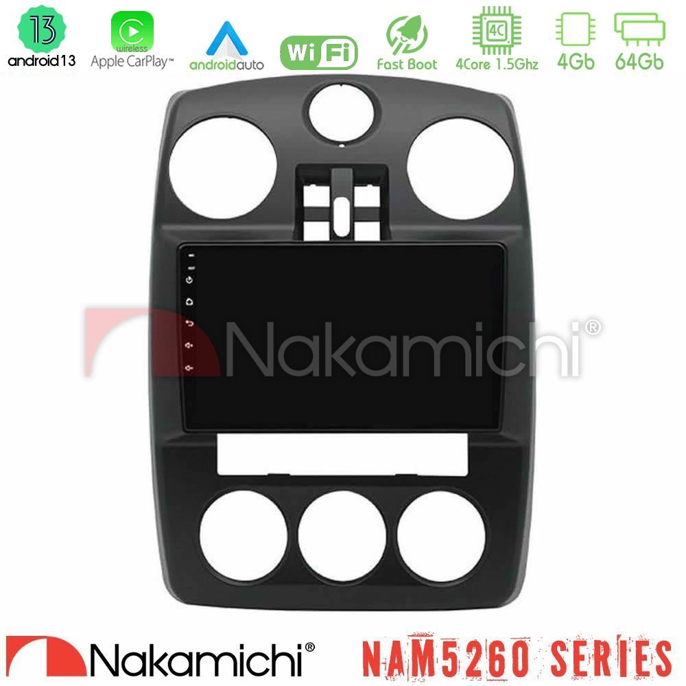 Nakamichi NAM5260 Series Chrysler PT-Cruiser 2000-2005 4Core Android13 4+64GB Navigation Multimedia Tablet 9" Με Carplay & Android Auto