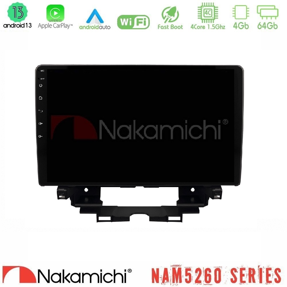 Nakamichi NAM5260 Series 4Core Android13 4+64GB Renault Kangoo / Nissan Townstar 2022-> Navigation Multimedia Tablet 10" Με Carplay & Android Auto