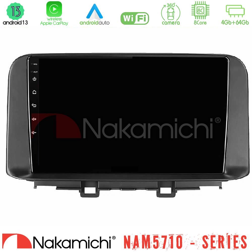 Nakamichi NAM5710 Series 8Core Android13 4+64GB  Hyundai Kona 2018-2023 Navigation Multimedia Tablet 10"