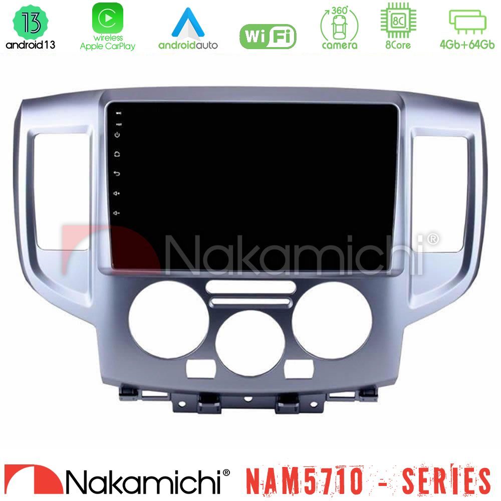 Nakamichi NAM5710 Series 8Core Android13 4+64GB  Nissan NV200 Navigation Multimedia Tablet 9"