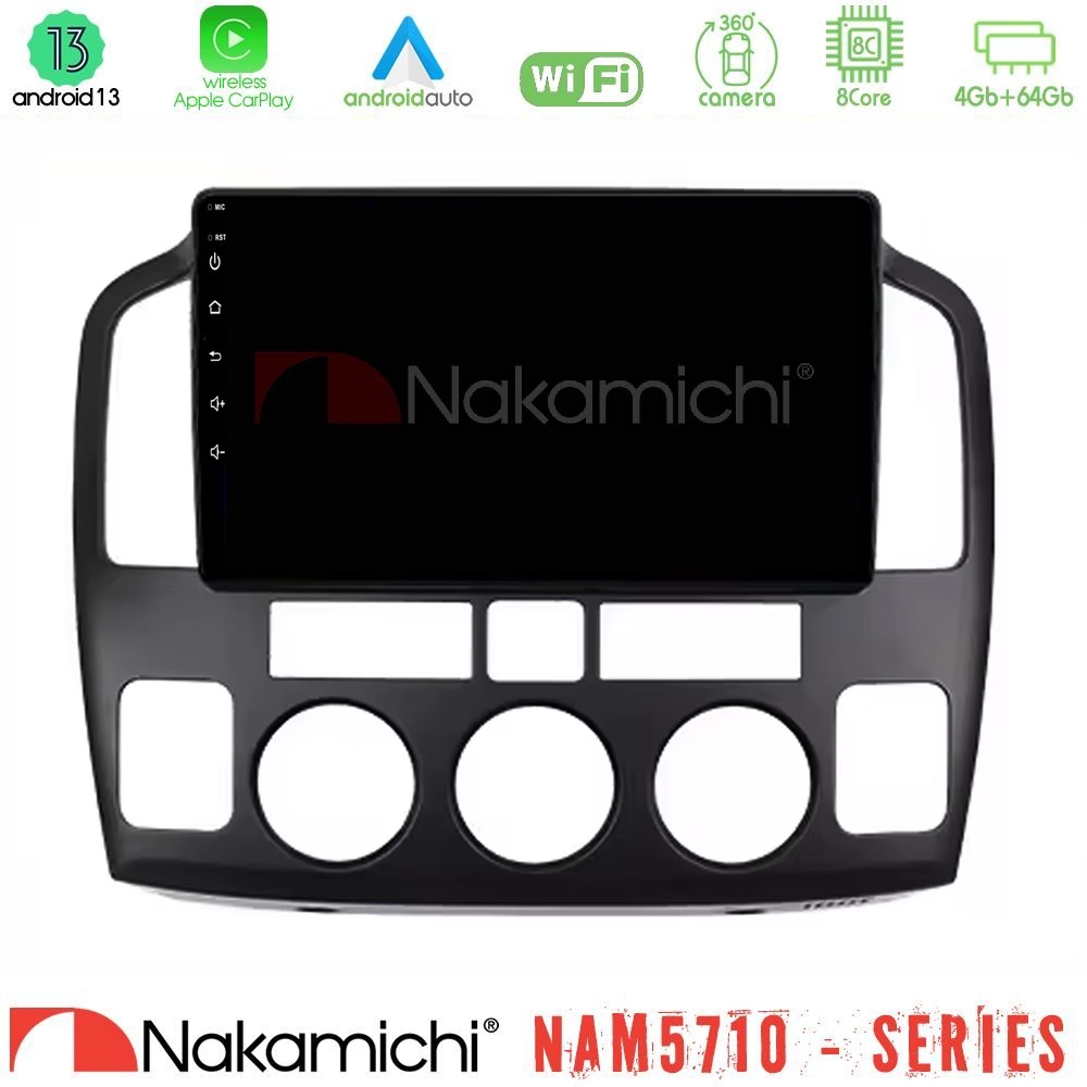 Nakamichi NAM5710 Series 8Core Android13 4+64GB  Suzuki Grand Vitara 2003-2005 Navigation Multimedia Tablet 9"
