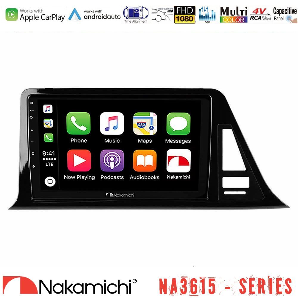 Nakamichi NA3615 Series Με Wireless Carplay & Android Auto  Toyota CH-R (Χωρίς Εργ.Οθόνη) Media Station Tablet 9"