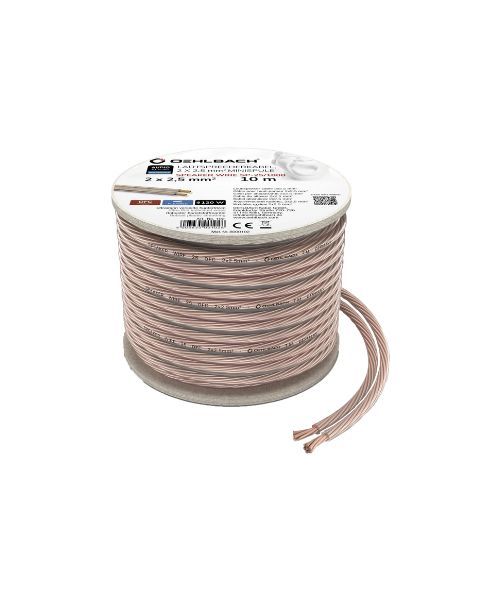 Oehlbach Speaker Wire SP-25 Καλώδιο Ηχείων 2 x 2,5 mm² 10m Διαφανές (Τεμάχιο)