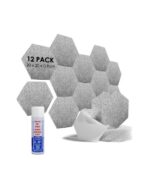 Audiodesigner PET Hexagon Grey 12 Ηχοαπορροφητικά Πάνελ 20 cm / 2 τ.μ. + ΔΩΡΟ Βενζινόκολλα (Σετ)
