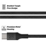 Scosche CAB4-SP StrikeLine™ Premium Braided Cable for USB-C Devices 1,2m - Image 2