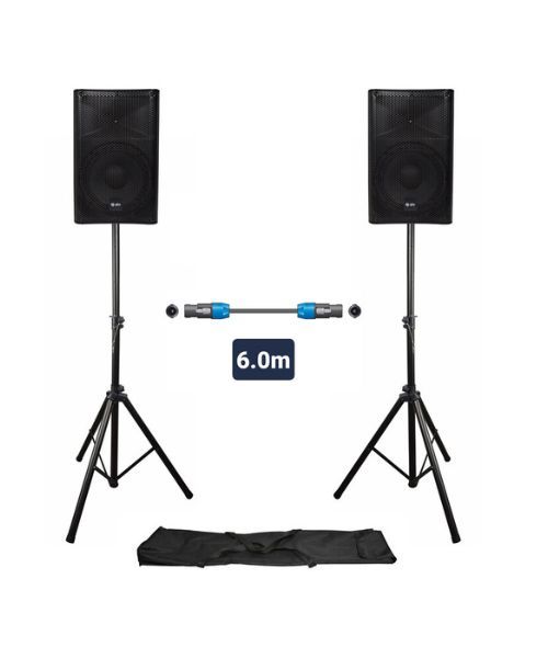 Qtx QUEST-10-SET Πακέτο Ηχείων PA 10'' με Βάσεις και Καλώδιο (Σετ)
