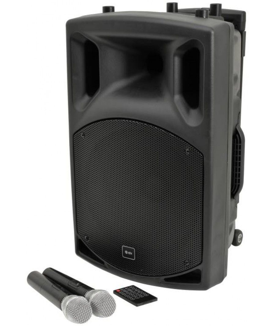 Qtx QX12PA-PLUS Φορητό PA με UHF, USB / SD / FM & Bluetooth (Σετ)