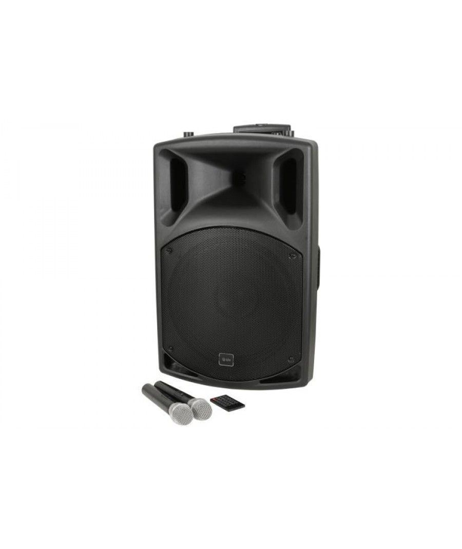 Qtx QX15PA-PLUS Φορητό Ενεργό Ηχείο με Μικρόφωνα UHF, USB / SD / FM & Bluetooth (Σετ)